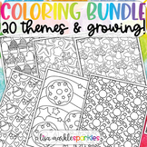 Coloring Pages Bundle Seasons and Holidays Brain Breaks Ti