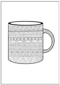 mug coloring page