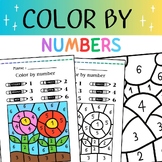 Coloring Pages - Color by numbers - Homeschool Kids - Math/Arts