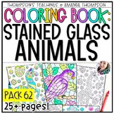 Coloring Pages | Coloring Book | Stained Glass Animals