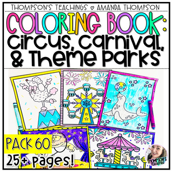 Preview of Coloring Pages | Coloring Sheets | Carnival, Theme Parks, Circus