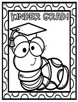 kinder graduation coloring pages