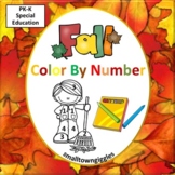 Fall Coloring Pages Special Education Math Color by Number