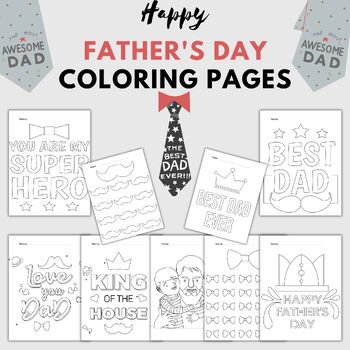 Coloring Pages Father's Printable for Kids Coloring Sheet Activities Dad