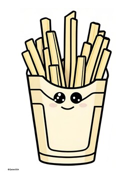 Preview of Coloring Pages Fries / French Fry / Fri-day / Foods Culture Art