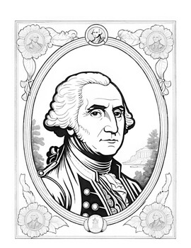 Preview of Coloring Pages George Washington History Literature Art President's Day