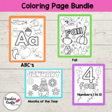 Coloring Pages Growing Bundle - Preschool | PreK | Kindergarten