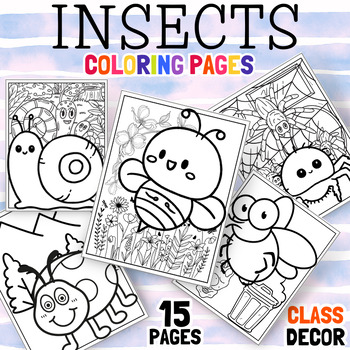 Preview of Coloring Pages Insects Worksheets Printable | Coloring Book