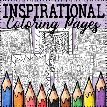 Preview of Growth Mindset Coloring Pages | Growth Mindset Posters | Inspirational Coloring