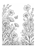 Coloring Pages Intricate Flowers and Flower Landscapes Spr