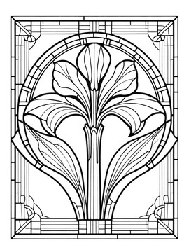 stained glass coloring pages spring