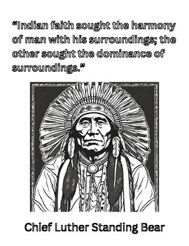 Preview of Coloring Pages: Native American Leaders