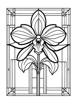 stained glass coloring pages spring