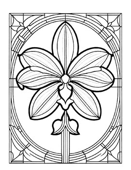 stained glass coloring pages spring