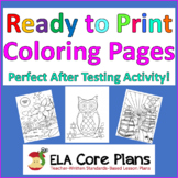 Coloring Pages Ready to Print  Perfect for After Testing