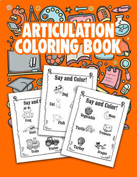 Preview of Coloring Pages Speech Sound Articulation, Printable No Prep
