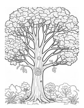 Preview of Coloring Pages Trees Arbor Day Earth Day Art