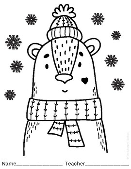 Preview of Coloring Pages: Winter Animals