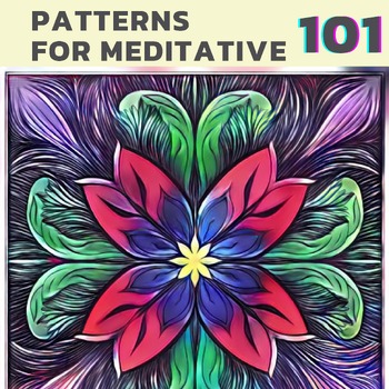 Preview of Coloring Pages With Beautiful Pattern Mandala for Relaxing 101