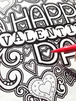 Valentine's Day Coloring Bookmarks by Tracee Orman