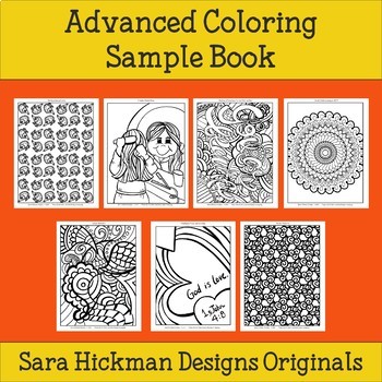 Adult Coloring Book Teens, Teachers and Big Kids by Sara Hickman Designs