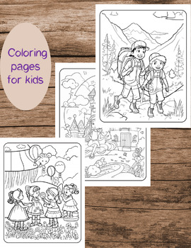 Preview of Coloring Pages for Children to Adults- Stress Relief/Art/Down Time