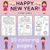 Coloring Pages for Kids - Happy New Year!