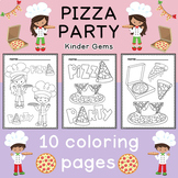 Coloring Pages for Kids - Pizza Party
