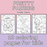 Coloring Pages for Kids - Pretty Fairies