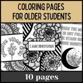 Coloring Pages for Older Students / Middle School High Sch