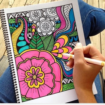 Stress Relief Activity- Coloring Pages Volume 1