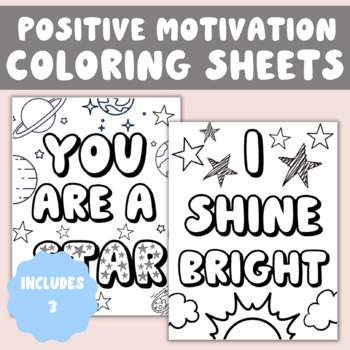 Preview of Coloring Pages for Students | Motivational and Empowering