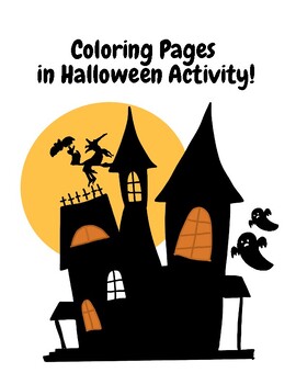 Preview of Coloring Pages in Halloween Activity, For children aged 5 - 7 years, Homework