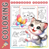 COLORING VARIOUS PICTURES.(Worksheet for kids)
