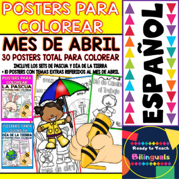 Temas de abril para colorear