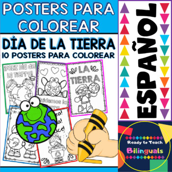Preview of Coloring Posters in Spanish - Earth Day