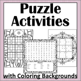 Coloring Puzzle Activity Book-Coloring Therapy, Sudoku, Wo