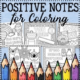 Positive Notes for Students to Color | Teacher Notes to Students