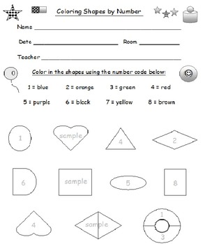 Preview of Coloring Shapes By Number