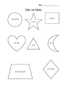 shapes in spanish activities