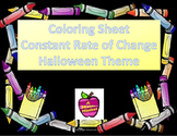 7.4a Coloring Sheet - Constant Rate of Change Halloween Theme