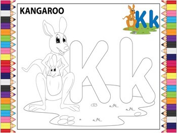 Preview of Coloring Sheet For The Letter K Printable: Adventures With The Alphabet