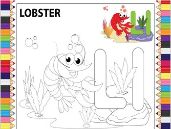 Preview of Coloring Sheet For The Letter L Printable: Adventures With The Alphabet
