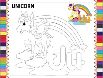 Preview of Coloring Sheet For The Letter U Printable: Adventures With The Alphabet