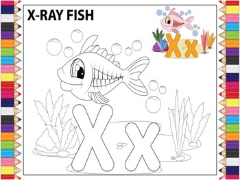 Preview of Coloring Sheet For The Letter X Printable: Adventures With The Alphabet