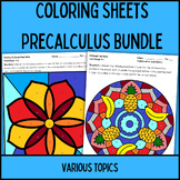 Pre Calculus Coloring Sheets Bundle 1