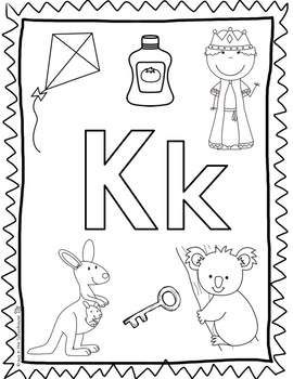 Coloring Sheets Alphabet Letter Recognition by Kraus in the Schoolhouse