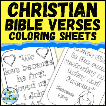 Preview of Coloring Sheets Christian BIBLE Verses
