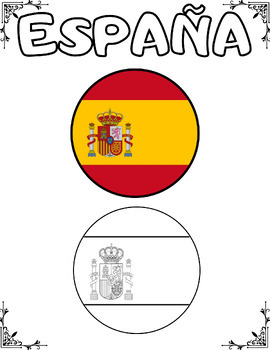 Coloring Sheets - Flags of Spanish-Speaking Countries by number - Shape ...