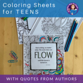Coloring Sheets For Teens With Quotes From Authors